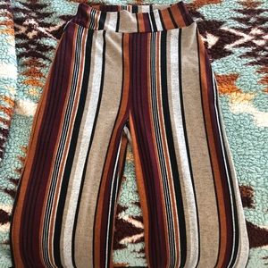 High waisted flare pants multi color